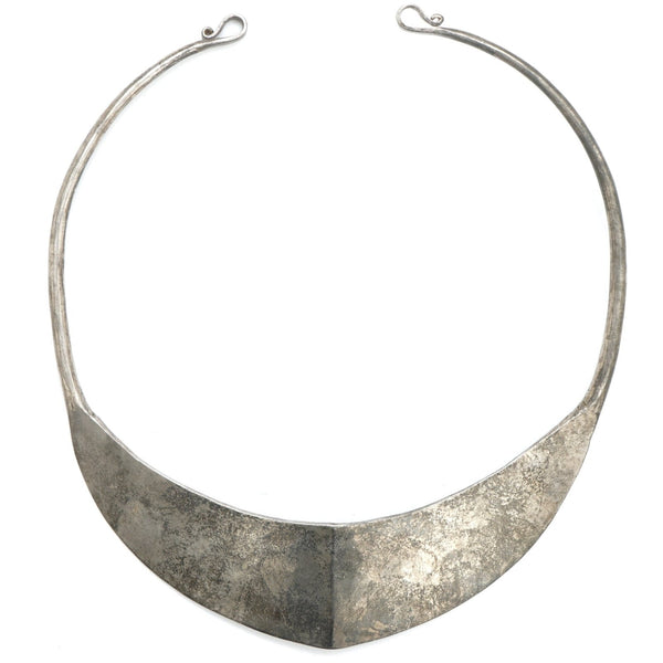Turkmen silver breast plate, 21 cm diameter